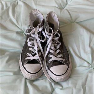 Gray high top converse
